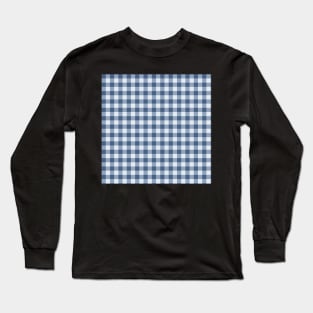 Gingham by Suzy Hager    Bismark Blue Large Gingham Long Sleeve T-Shirt